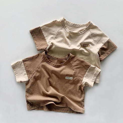 Splicing Personalized Children's T-shirt Summer Cotton Top